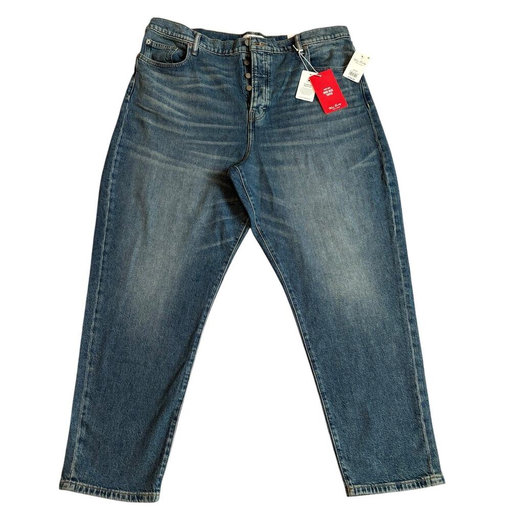 Lucky Brand Women’s 20/35R Drew Mom High Rise Taper Button Fly Med Wash Jeans